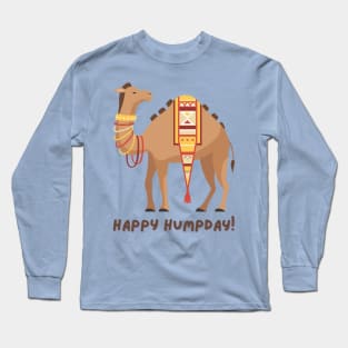 Happy Humpday Hump Day Cute Brown Camel Long Sleeve T-Shirt